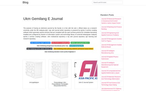 Ukm Gemilang E Journal