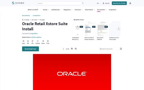 Oracle Retail Xstore Suite Install | Oracle Database | Zip (File ...