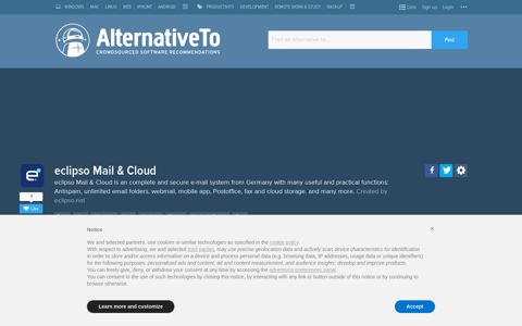 eclipso Mail & Cloud Alternatives and Similar Software ...
