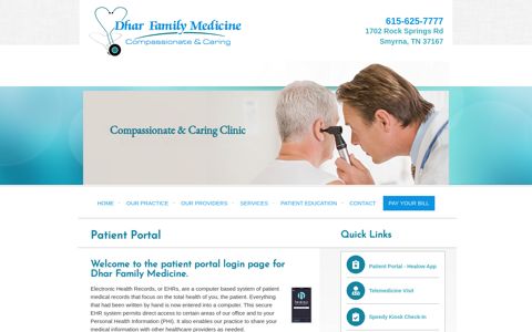 Patient Portal Login - Dhar Family Medicine