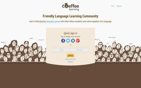 Coeffee.com language exchange