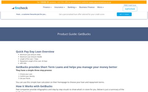 GetBucks | FinCheck.co.za | Online Loans & Financial ...