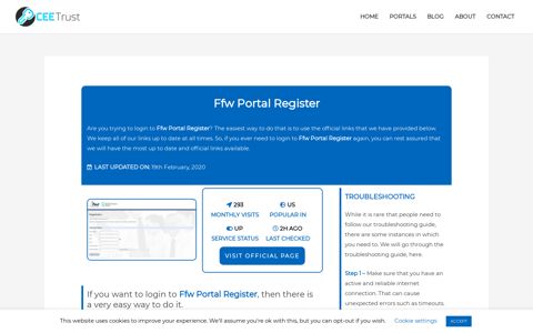 Ffw Portal Register - Find Official Portal - CEE Trust