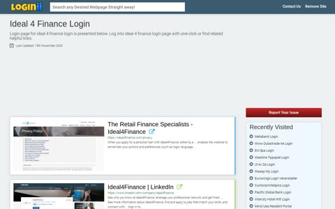 Ideal 4 Finance Login - Loginii.com