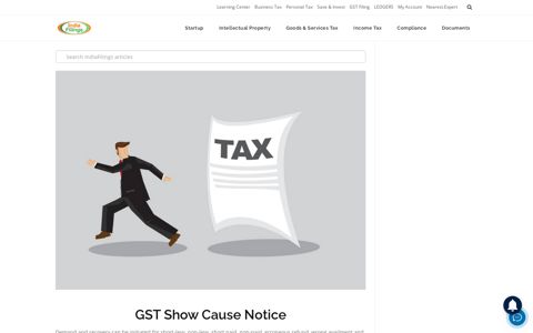 GST Show Cause Notice - IndiaFilings