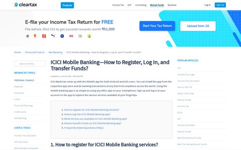 ICICI Mobile Banking—How to Register, Log In, and Transfer ...