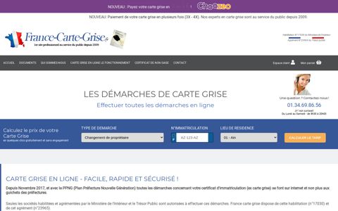 France-Carte-Grise.fr | Site Officiel | En Ligne - En 24h - Agréé ...