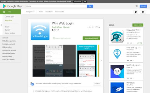 WiFi Web Login - App su Google Play