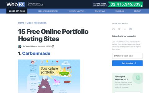 15 Sites that Will Host Your Online Portfolio for Free - WebFX