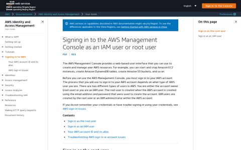 Signing in to the AWS Management Console as an IAM user ...