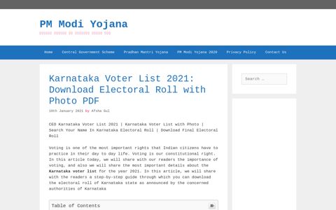 Karnataka Voter List 2020: Download Electoral Roll with ...