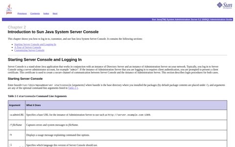 Chapter 2 Introduction to Sun Java System Server Console