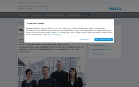 Berufsausbildung bei Festo | Festo Unternehmen