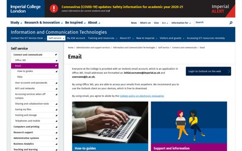 Email | Administration and support services | Imperial College ...