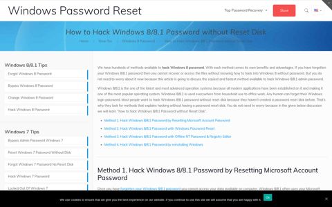 How to Hack Windows 8/8.1 Password without Reset Disk ...