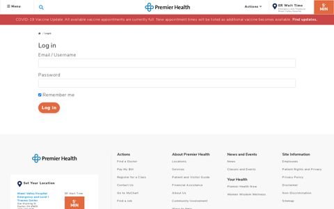 Login | Premier Health