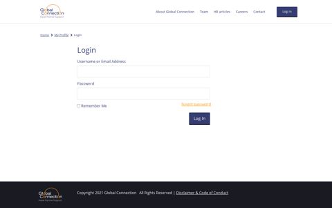Login - Global Connection