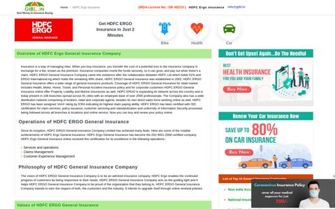 HDFC ERGO Insurance in India | Renewal & Buy Online
