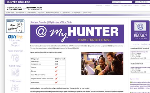 Student Email - @MyHunter (Office 365) — Hunter College
