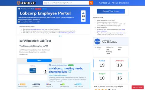 Labcorp Employee Portal