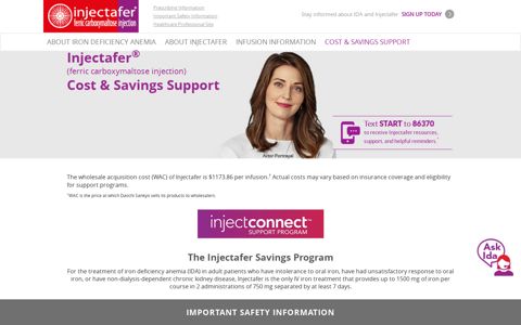 INJECTAFER® Cost & Savings Information