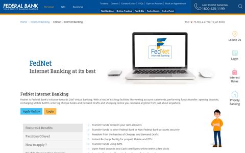 FedNet Internet Banking - Federal Bank