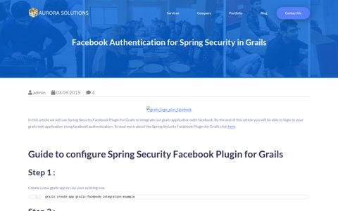 Facebook Authentication for Spring Security in Grails | Aurora ...