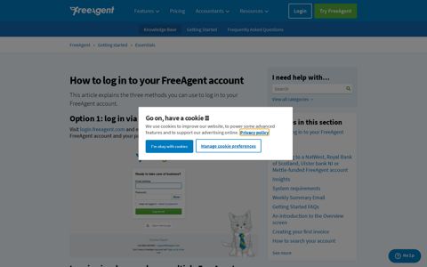 How to log in to your FreeAgent account – FreeAgent