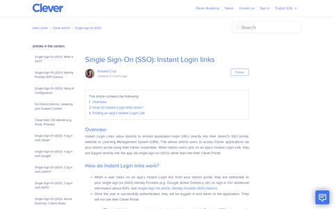 Single Sign-On (SSO): Instant Login links – Help Center
