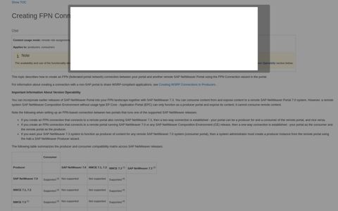Creating FPN Connections - SAP Help Portal