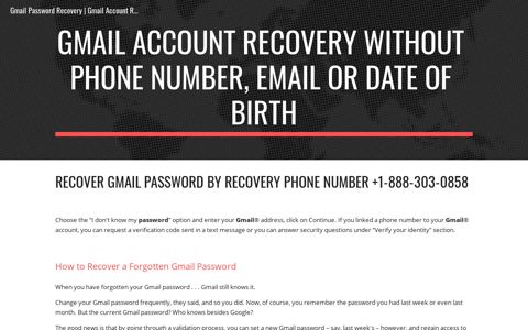 Gmail Password Recovery | Gmail Account Recovery without ...