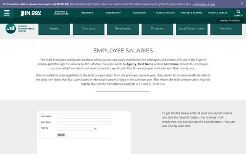 Employee Salaries - ITP: Indiana Transparency Portal - IN.gov