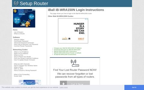 How to Login to the iBall iB-WRA150N - SetupRouter