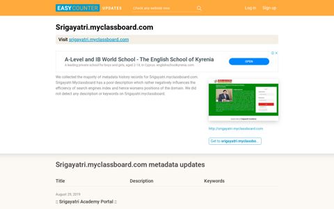 Srigayatri.myclassboard.com - Easy Counter