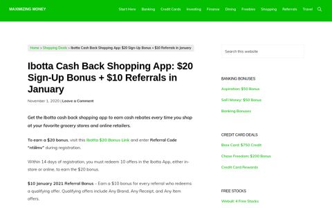 Ibotta Cash Back Shopping App: $20 Sign-Up Bonus + $12 ...