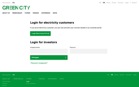 Login – GreenCity - Green City AG