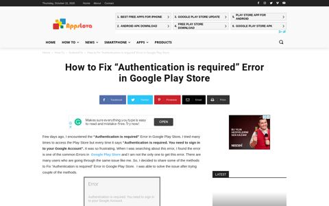 How to Fix “Authentication is required” Error in Google Play ...