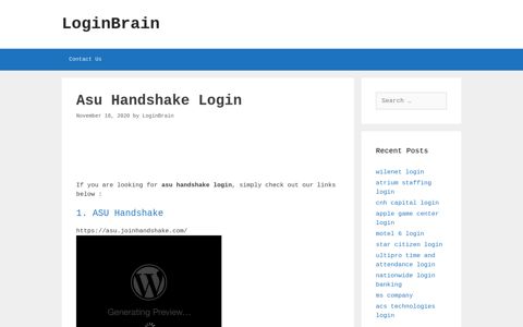 asu handshake login - LoginBrain