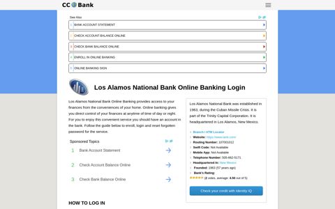 Los Alamos National Bank Online Banking Login - CC Bank