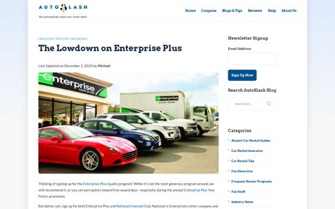 The Lowdown on Enterprise Plus | AutoSlash | Car Rental Tips