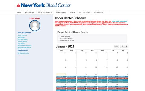Grand Central Donor Center - Donor Portal - New York Blood ...