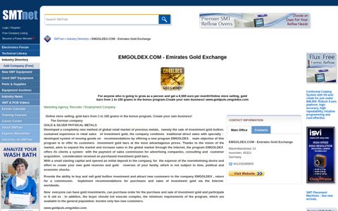 EMGOLDEX.COM - Emirates Gold Exchange - SMTnet