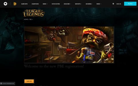 PBE Signup | League of Legends - PBE Signups are Closed