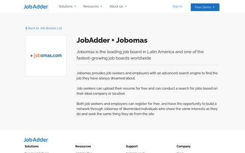 Jobomas – Jobomas.com Job Board | JobAdder