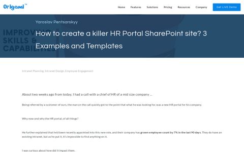 How to create a killer HR Portal SharePoint site? 3 Examples ...