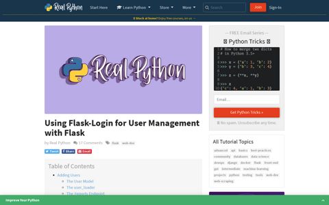 Using Flask-Login for User Management with Flask – Real ...