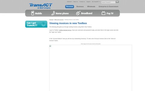 Billing and Accounts - Customer Support | TransACT