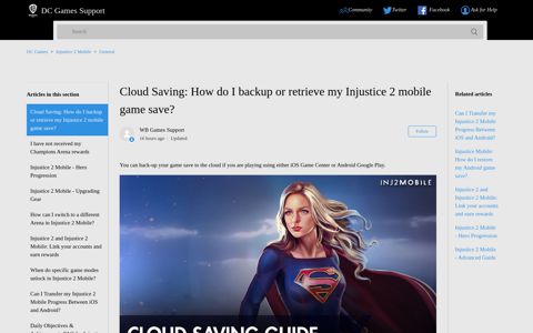 Cloud Saving: How do I backup or retrieve my Injustice 2 ...