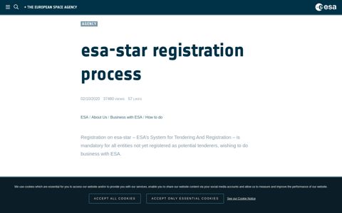ESA - esa-star registration process - European Space Agency