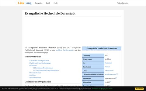 Evangelische Hochschule Darmstadt - de.LinkFang.org